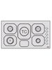 Lofra professional 90cm gas hob with ceramic tray