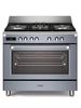 Bassano 90cm Electric Multifunctional single cavity cooker with Gas hob Slate Grey