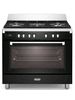 Bassano 90cm Electric Multifunctional single cavity cooker with Gas hob Gloss Black