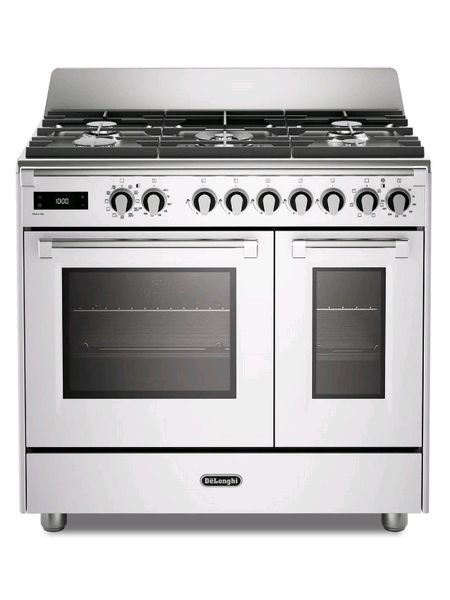 Bassano 90cm Electric Multifunctional cooker with gas hob White